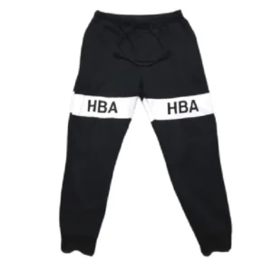 HBA Black & White Front Logo Sweatpant