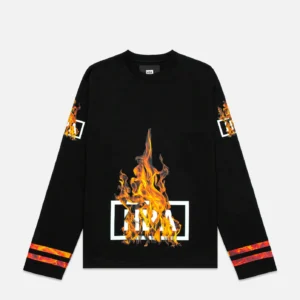 Hood by Air Ablaze Box Logo Hockey – Black