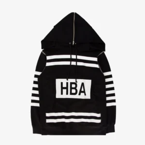 Hood by Air White stripe Hoodie – Black